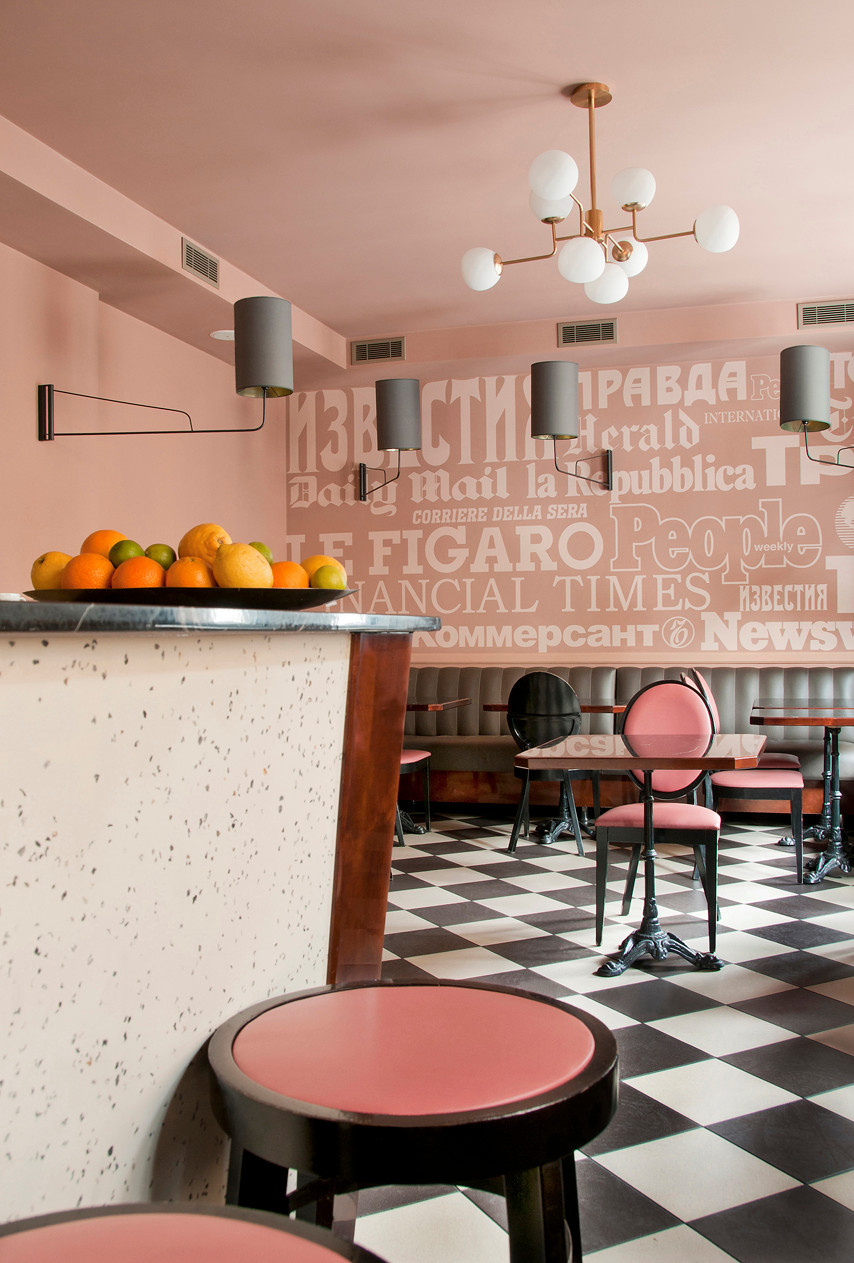 Цветная и фактурная метаморфоза  News Cafe в Минске