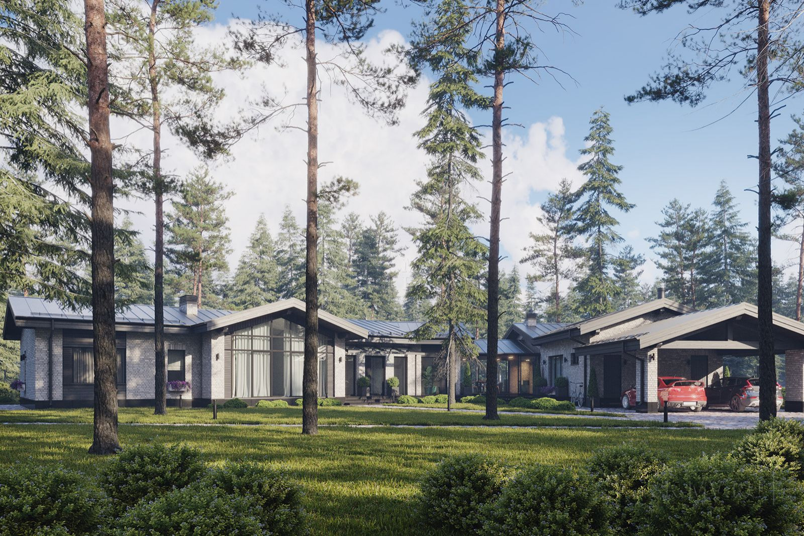 Проект одноэтажного дома "Ривер Парк" | 314 кв.м | sk-mv.ru