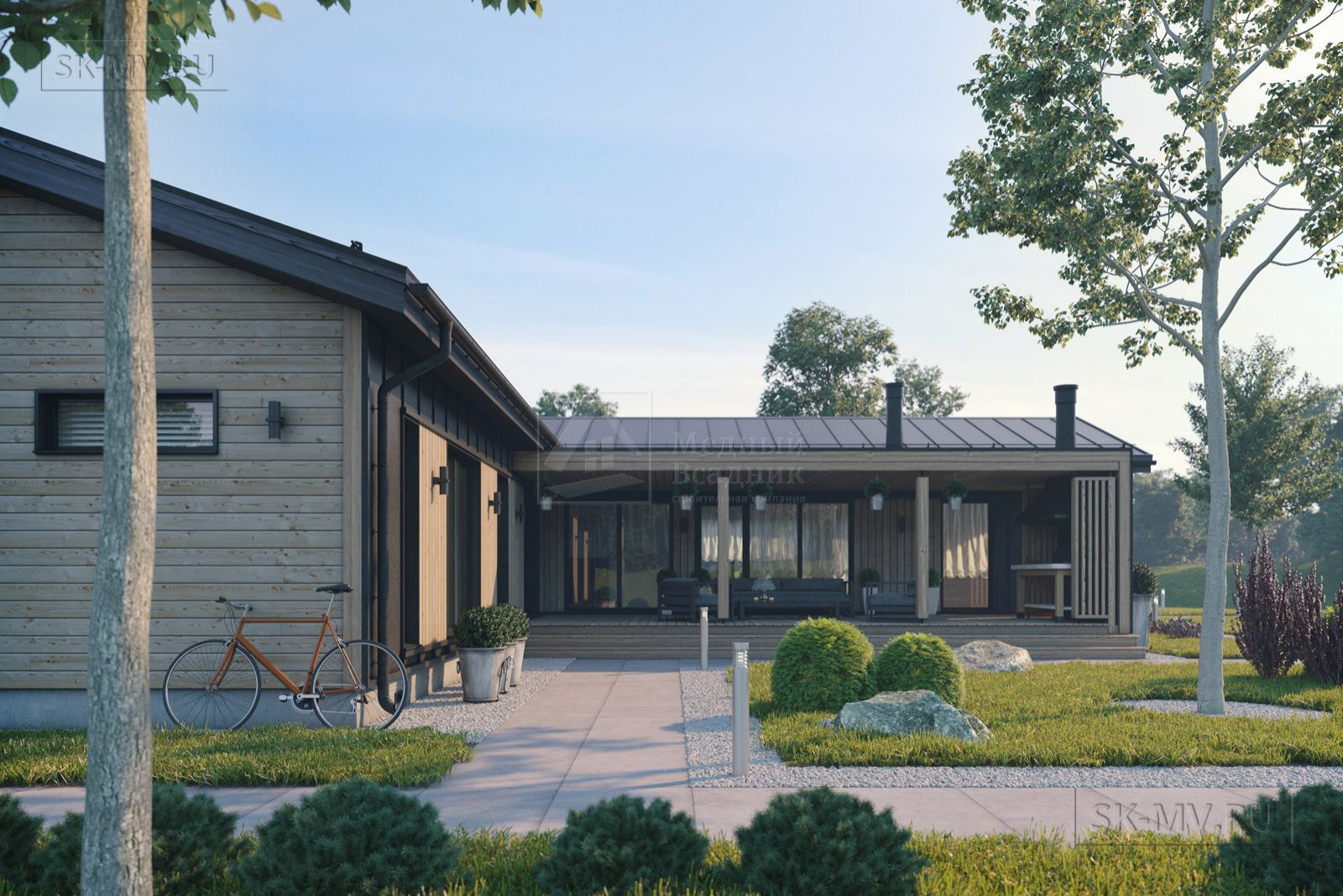Проект загородного дома "Пирогово" | 187 кв.м | sk-mv.ru
