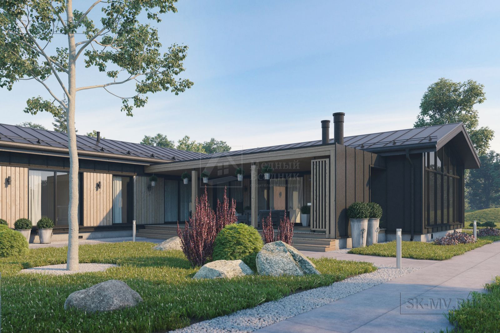 Проект загородного дома "Пирогово" | 187 кв.м | sk-mv.ru
