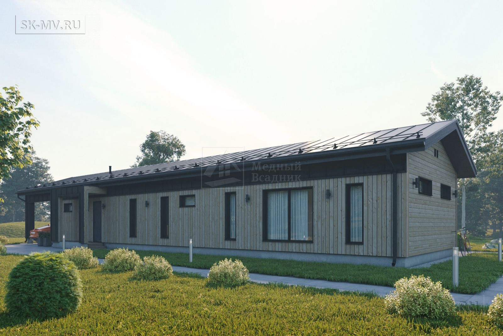 Обложка проекта: Проект загородного дома "Пирогово" | 187 кв.м | sk-mv.ru