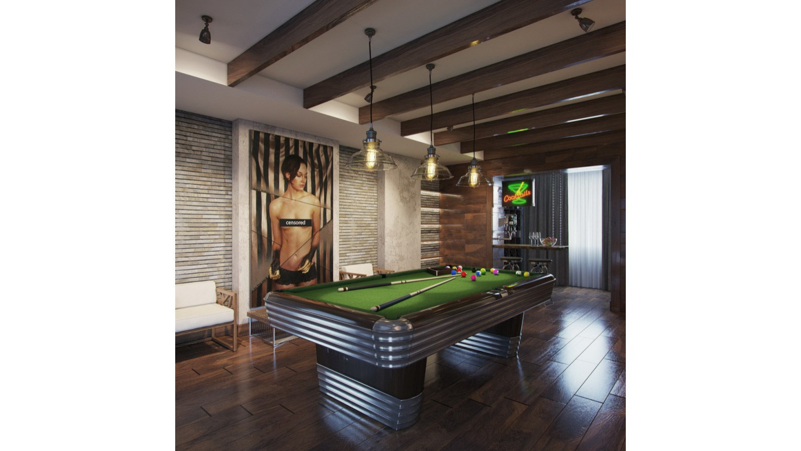 Проект дизайна трёхэтажного коттеджа «Дом в лесу». Магнитогорск