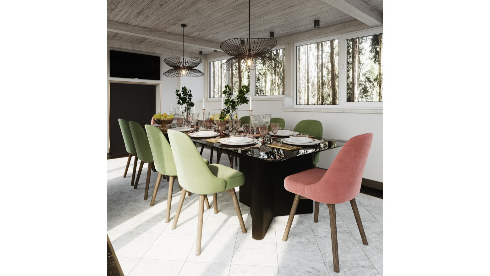 Дом в сосновом бору. Дизайн-проект трёхэтажного частного дома. Пермь