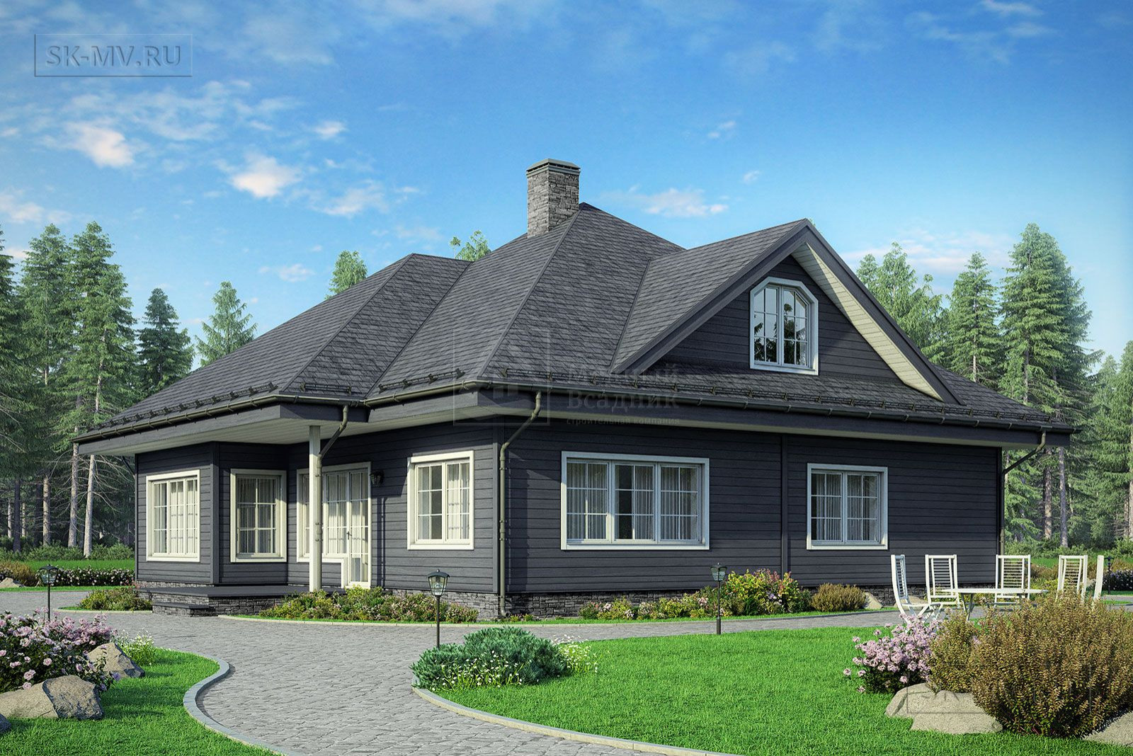 Проект загородного дома "Олики" | 180 кв.м | sk-mv.ru