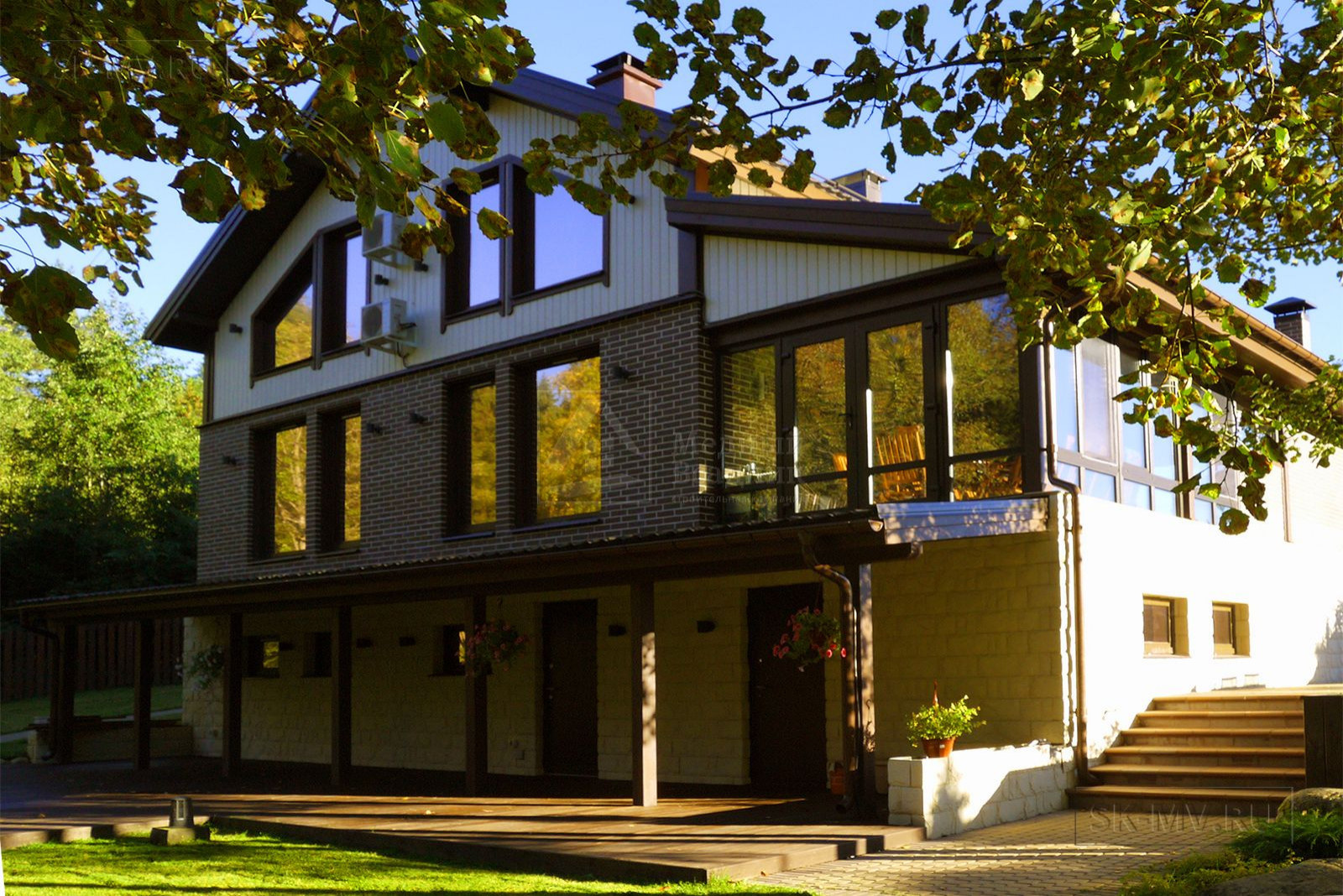 Обложка проекта: Проект загородного дома "Ольшаники 7" | 220 кв.м | sk-mv.ru