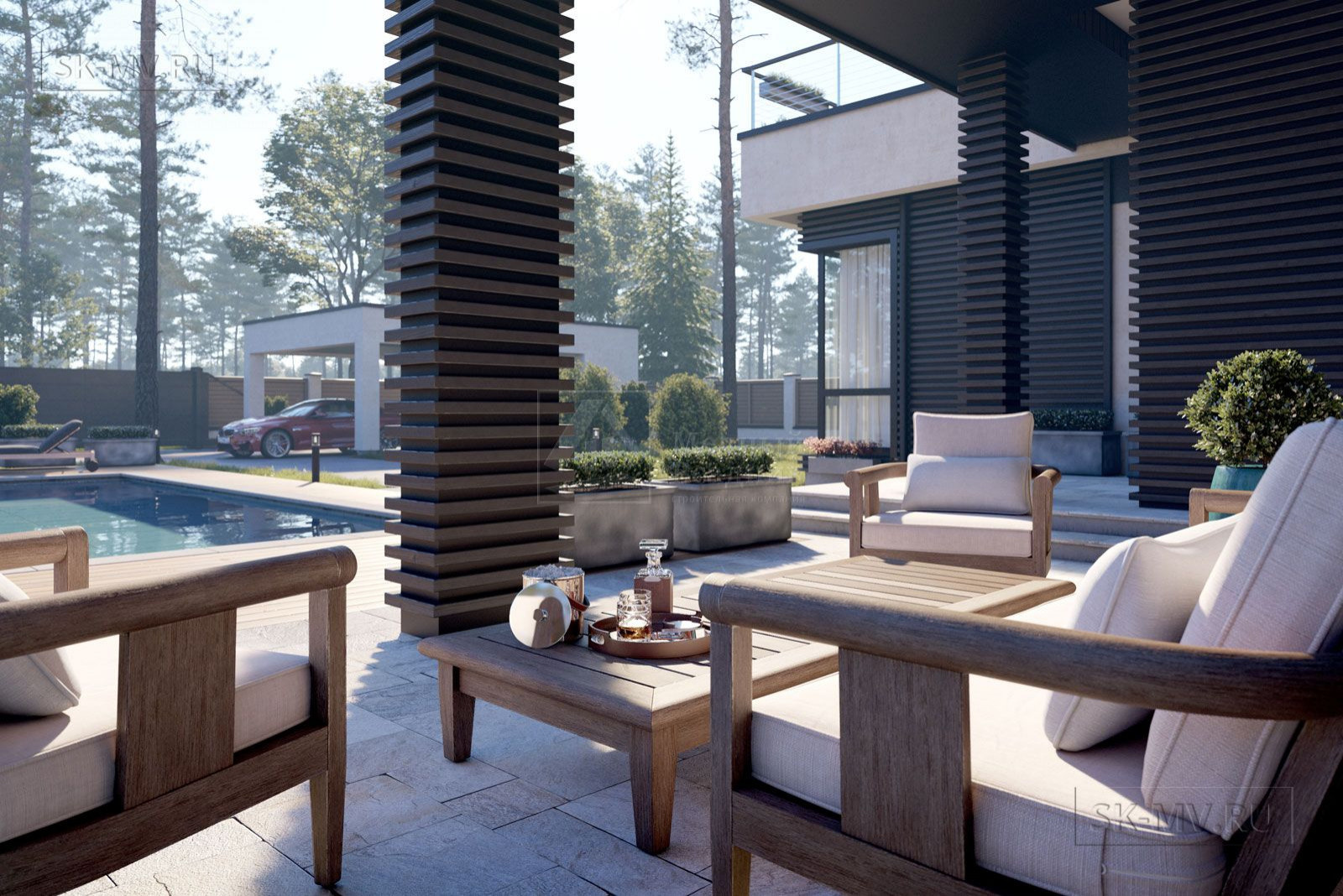 Проект дома в стиле хай-тек Зеленогорск | 304 кв.м | sk-mv.ru