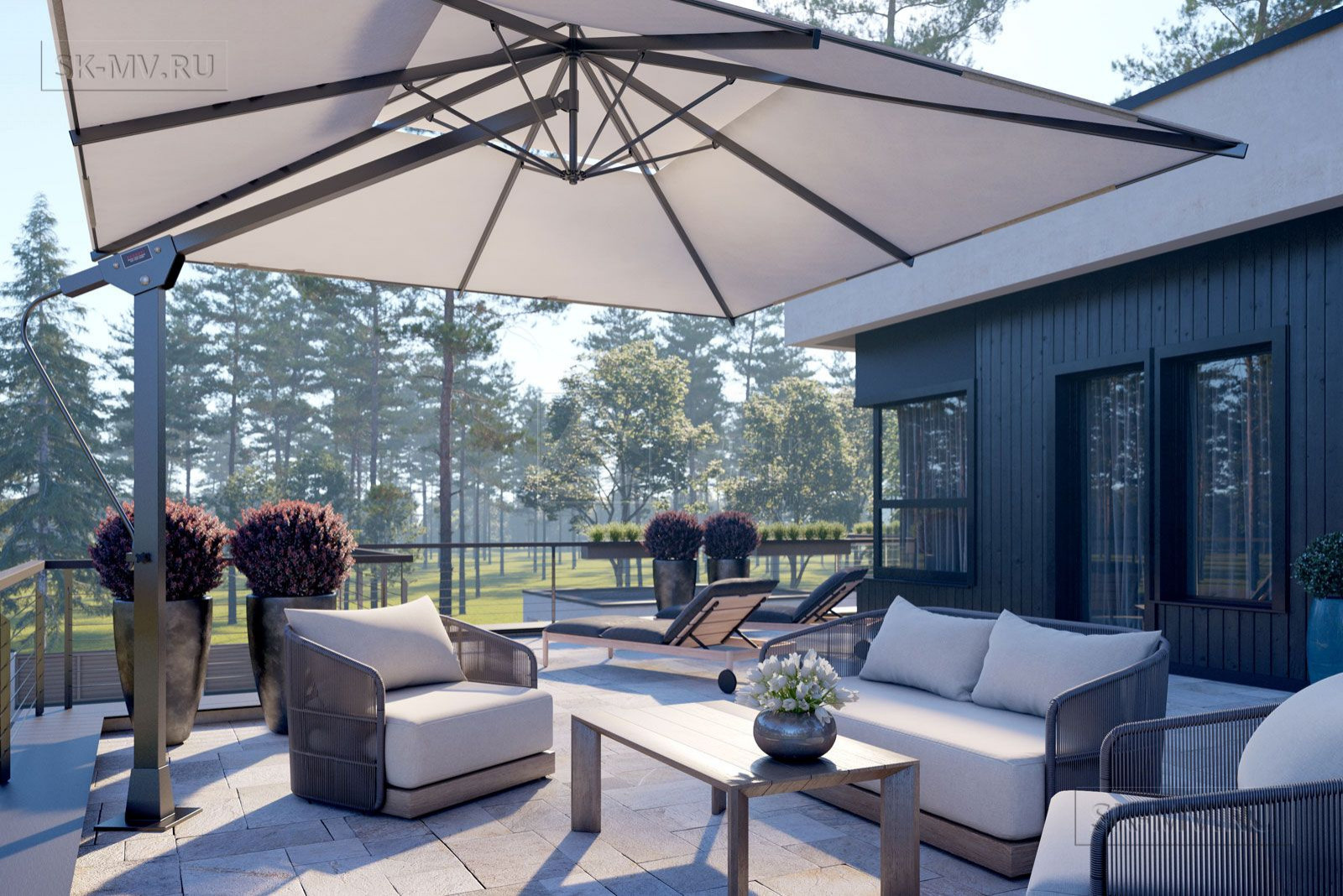 Проект дома в стиле хай-тек Зеленогорск | 304 кв.м | sk-mv.ru