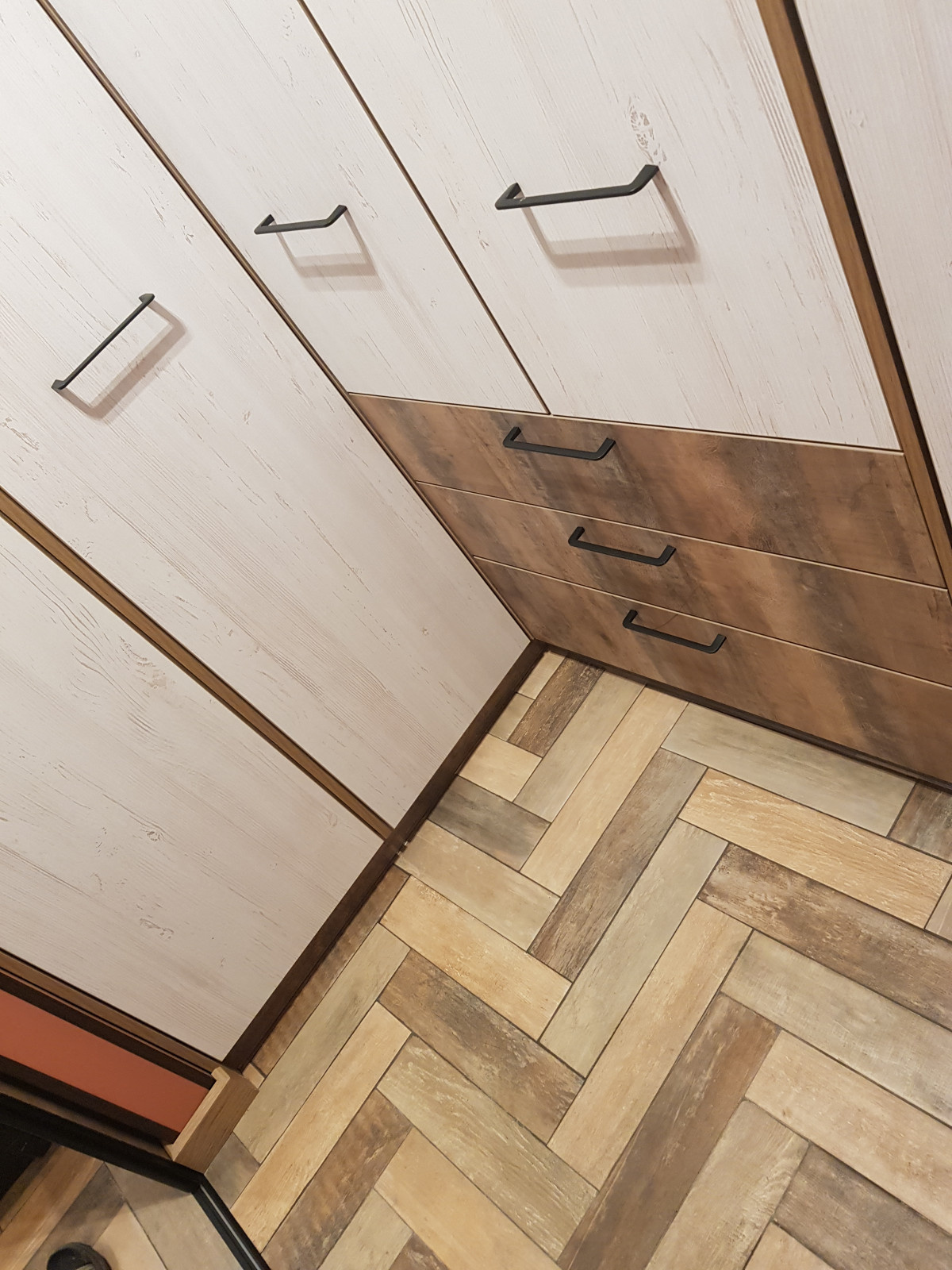 проект квартиры "Дикость_2020" прихожая и гардеробная