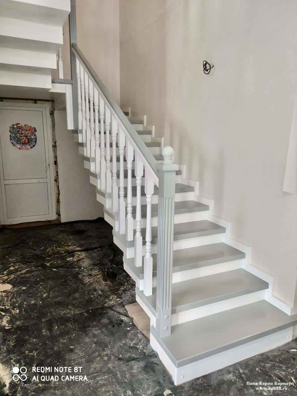 Отделка бетонной лестницы деревом