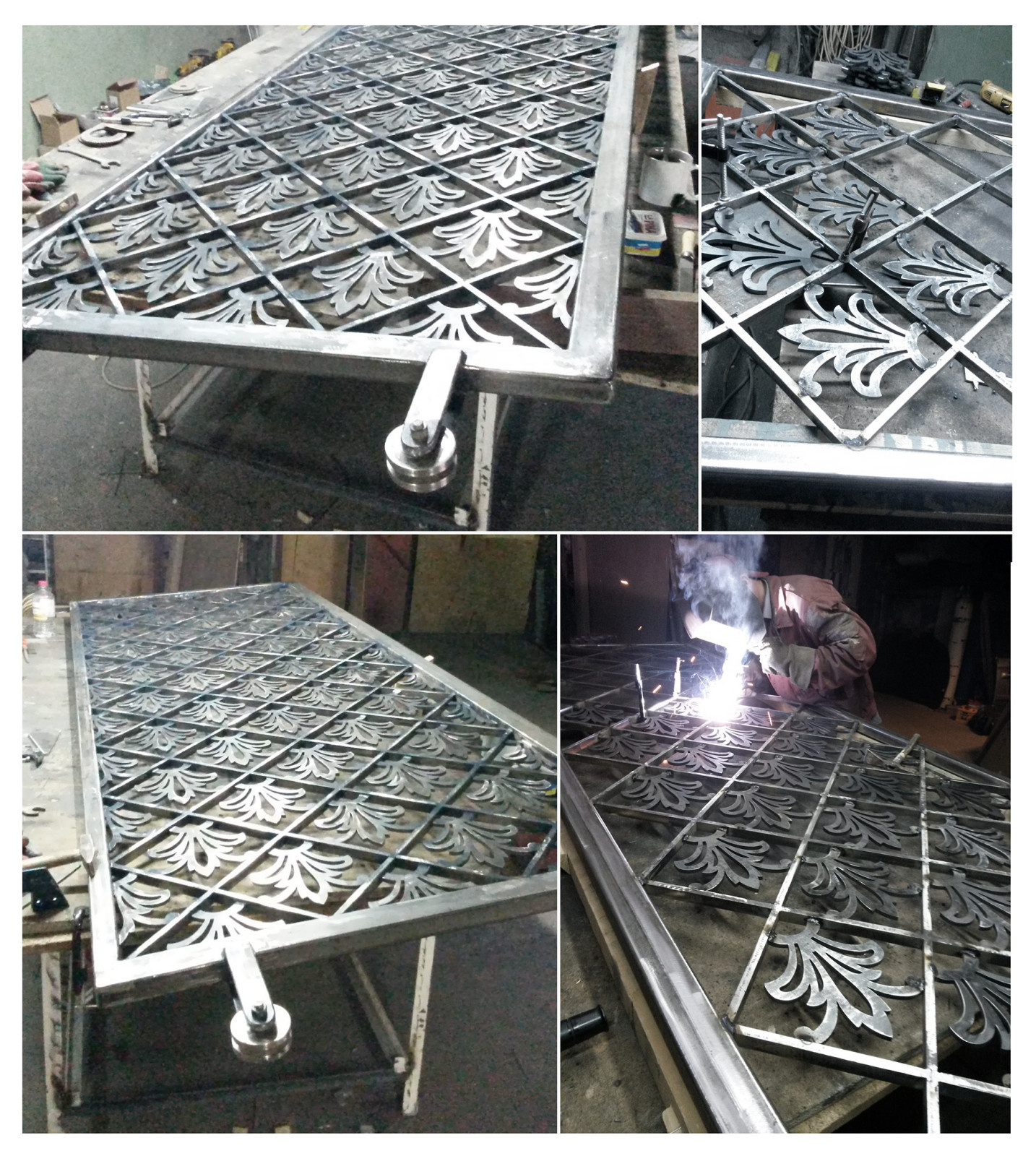 Откатная защитно-декоративная дверь.