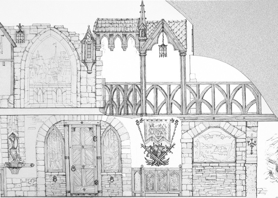 Интерьер РесторанаГрафика-развёртка стен.