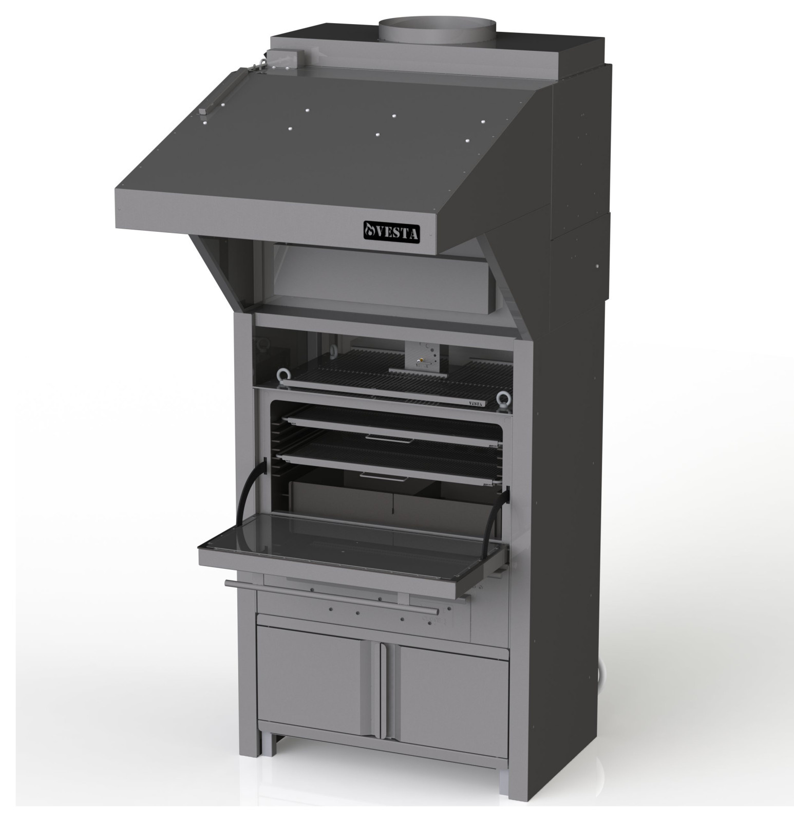 VESTA charcoal closed grill