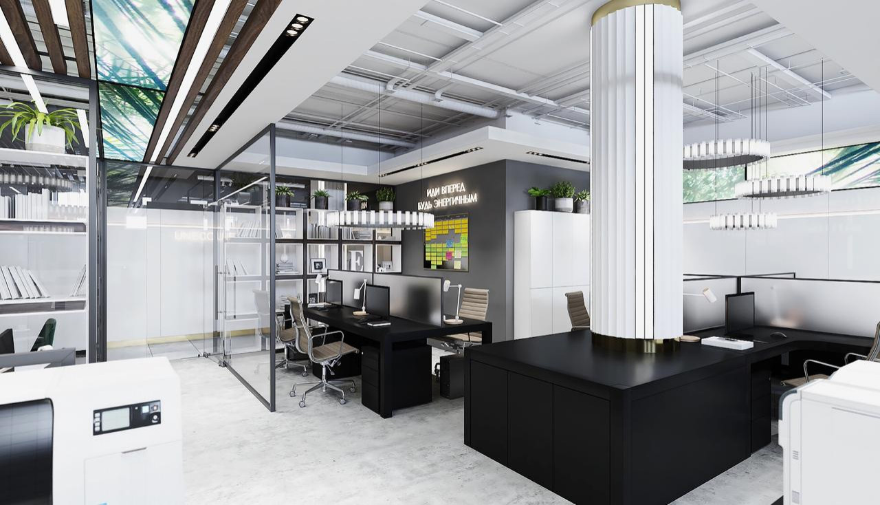 Дизайн проект офиса UNECOM