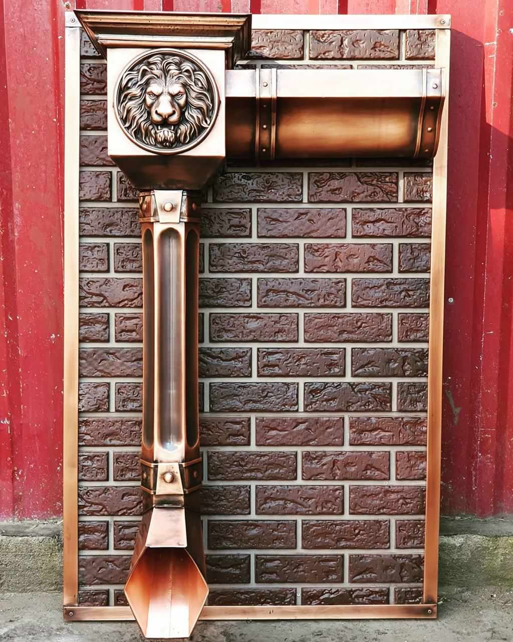 Медный макет водостока