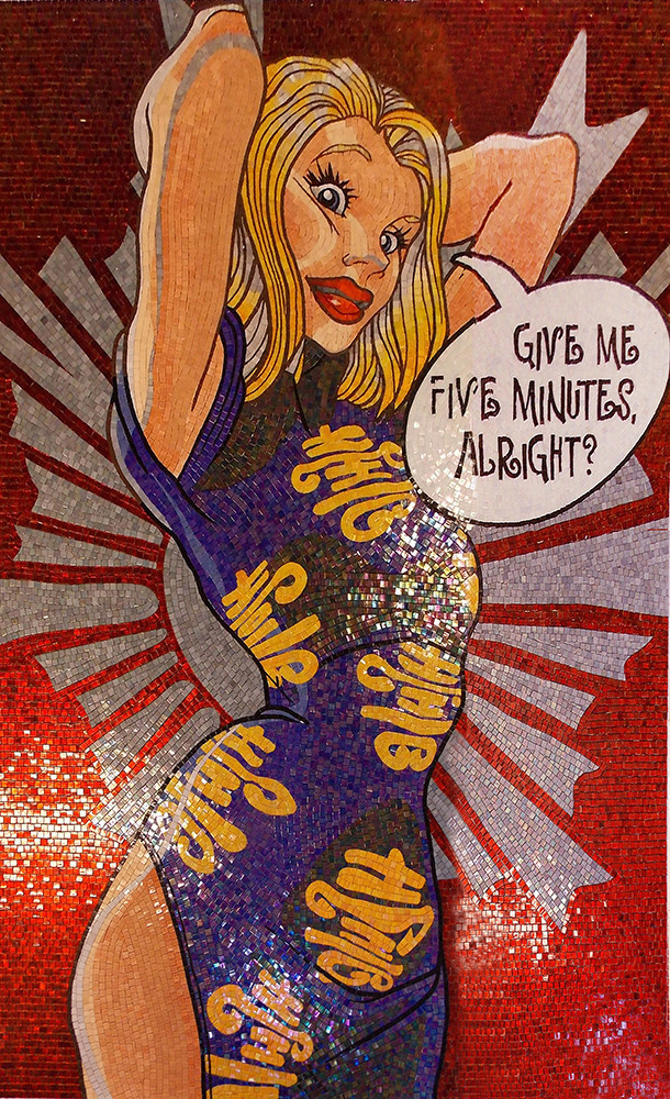 панно из каталога sicis "Fumetto Sicis Artistic GIVE ME 5 MINUTES...ALL RIGHT?"