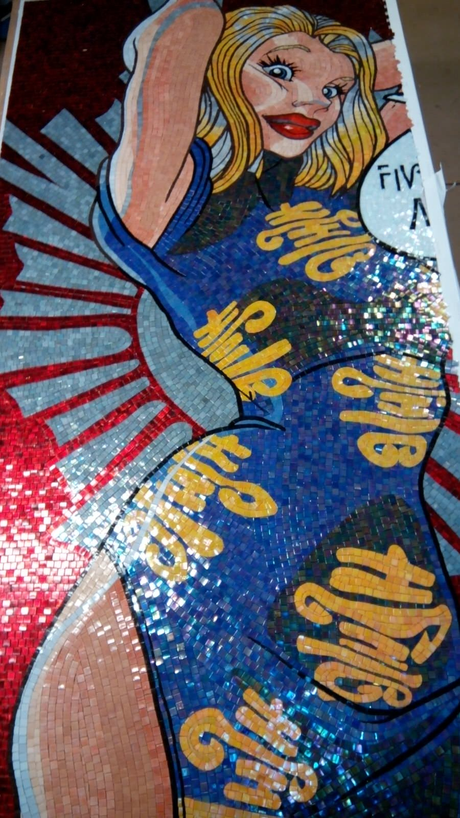 панно из каталога sicis "Fumetto Sicis Artistic GIVE ME 5 MINUTES...ALL RIGHT?"