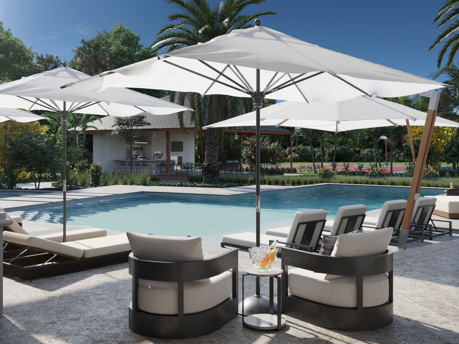 M Residence. Backyard