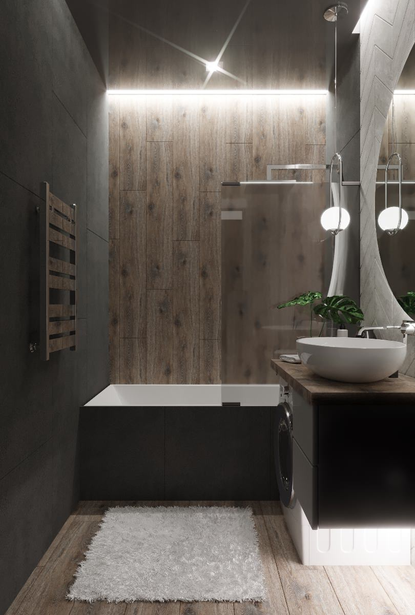 Дизайн ванной комнаты ЖК Новая заря