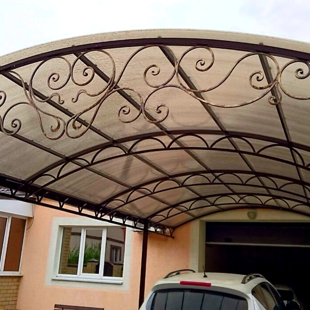Навесы (кованые) из сотового поликарбоната