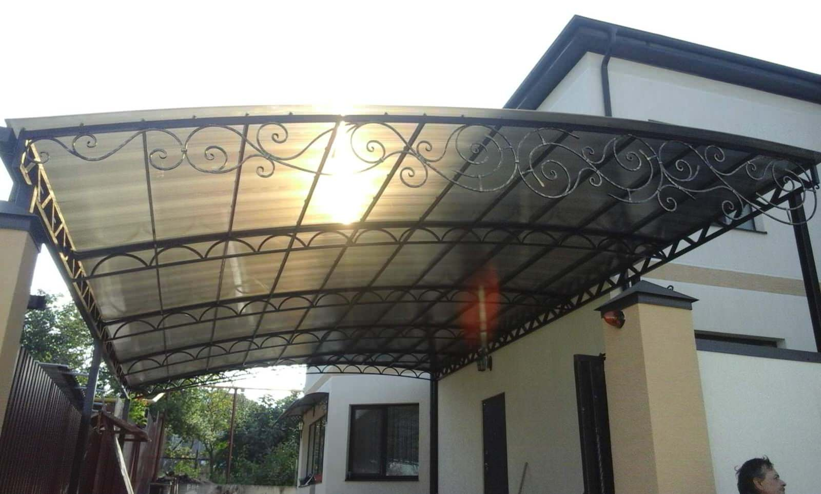 Навесы (кованые) из сотового поликарбоната