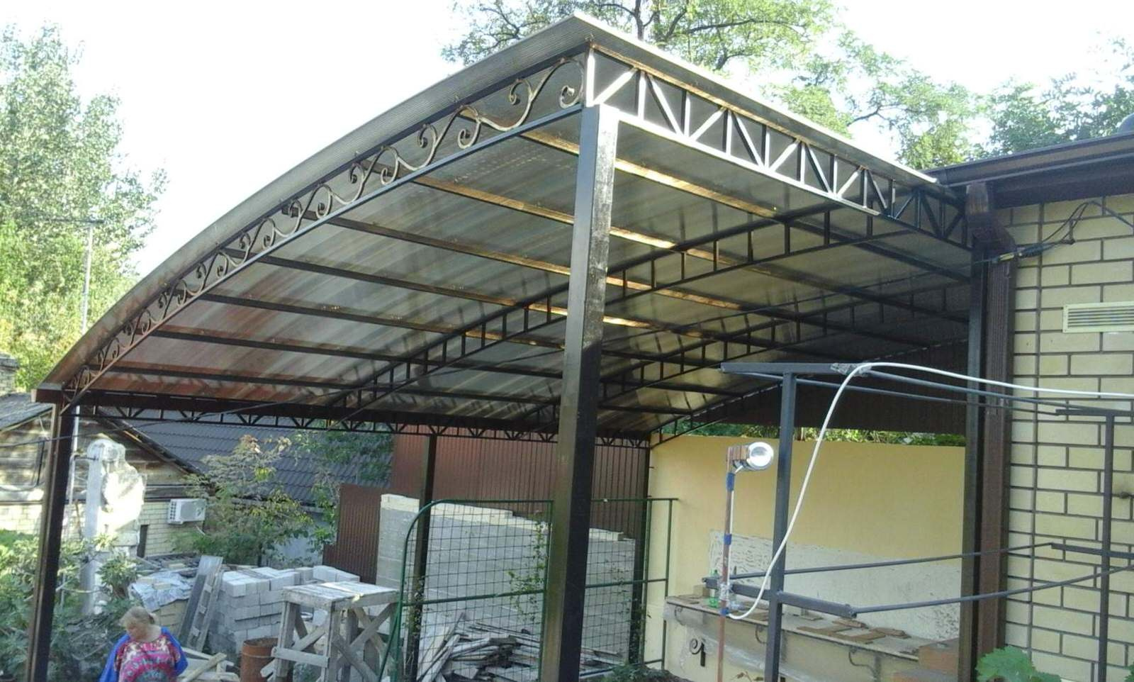 Навесы (кованые) из сотового поликарбоната