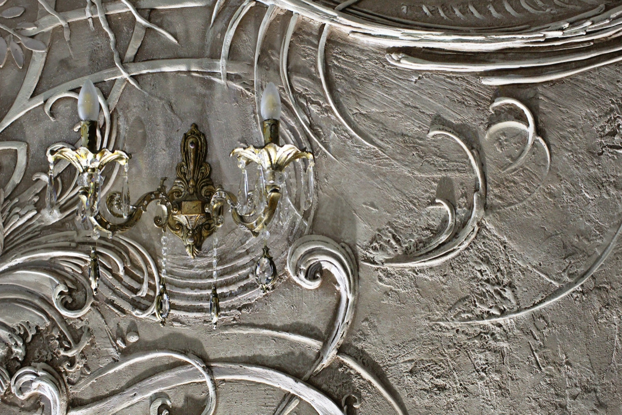 Обложка проекта: Художественное оформление в стиле старинного замка. Барельеф,роспись стен.