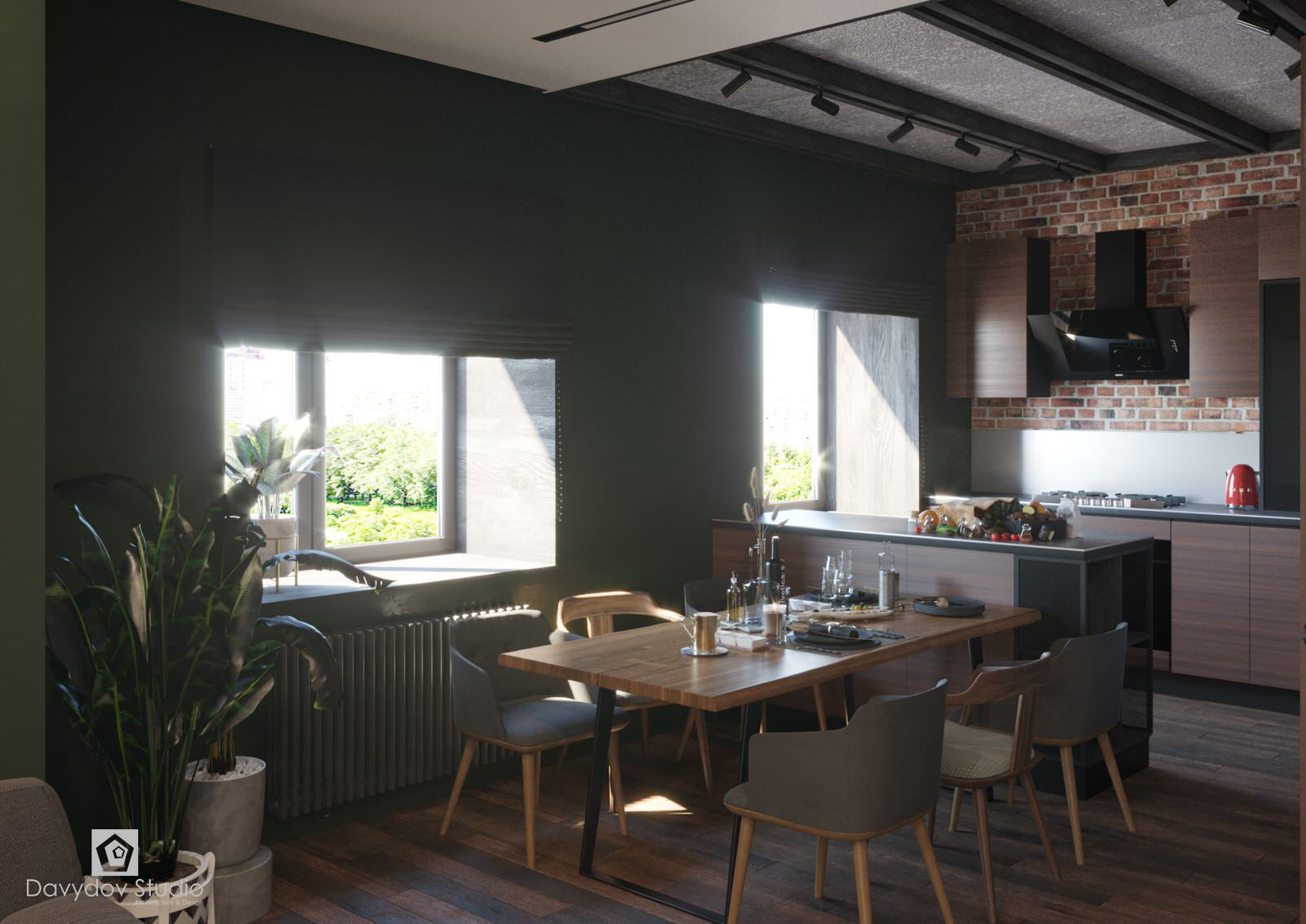 Квартира в стиле лофт