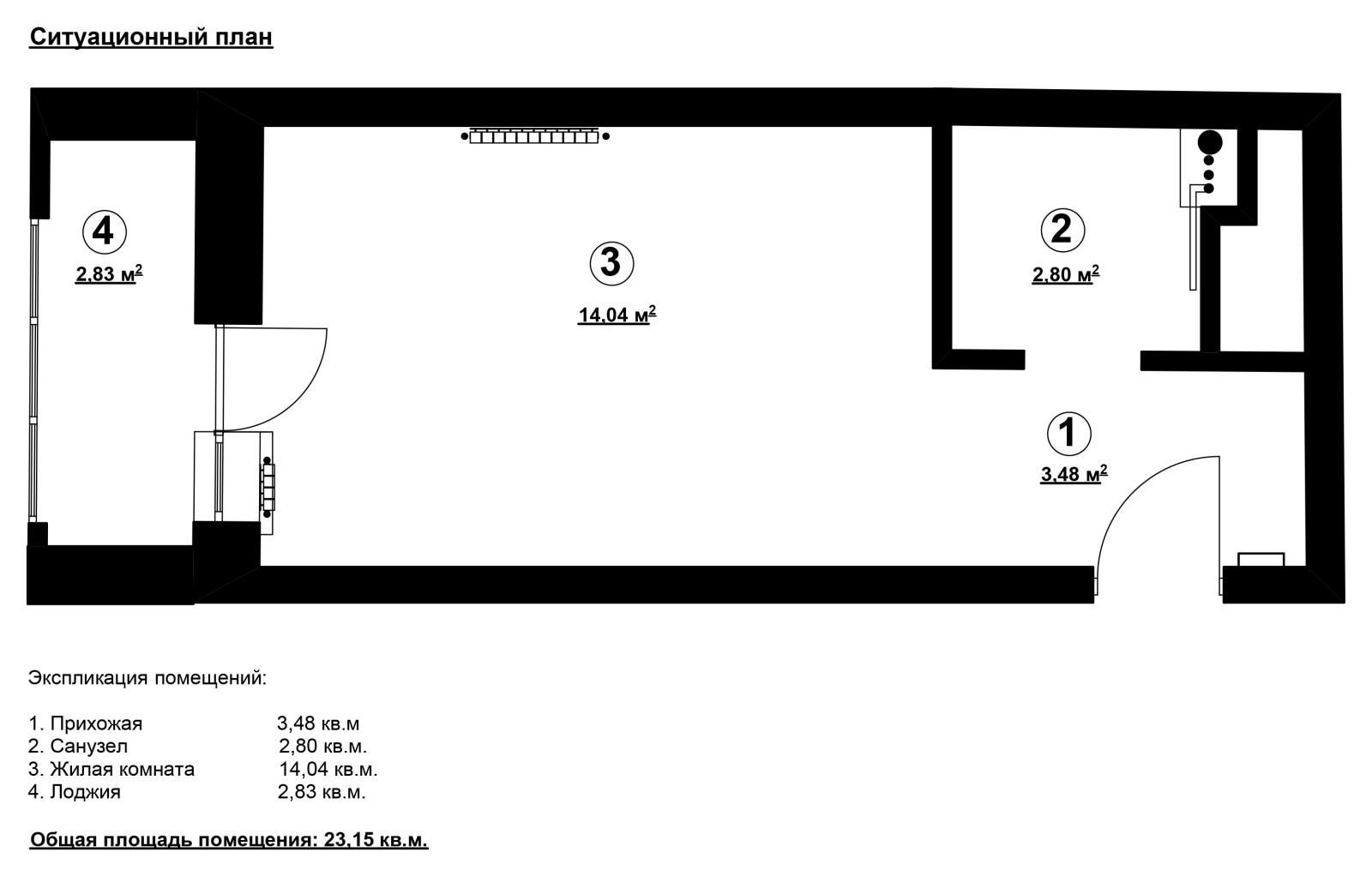 Студия-Малышка в ЖК "Москва-град" 22 кв.м.