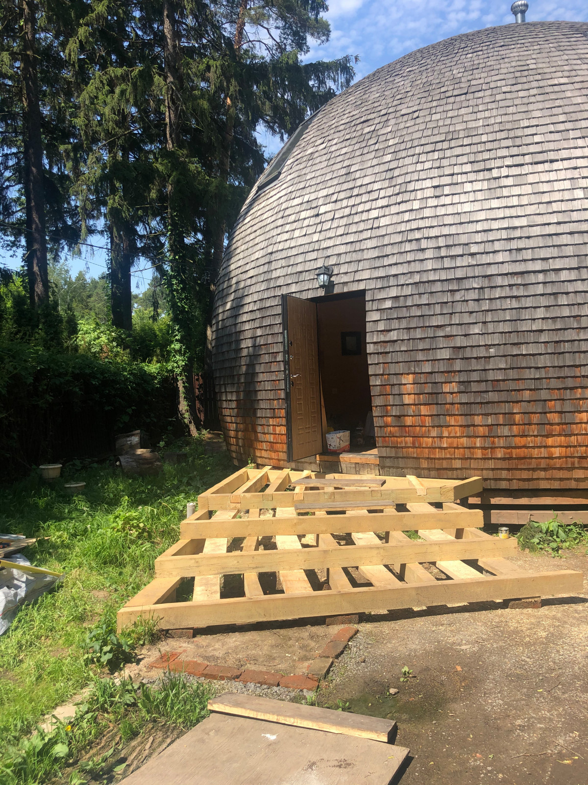 Необычная веранда (и терраса) к Необычному Дому (проект "Фазенда-лайф")