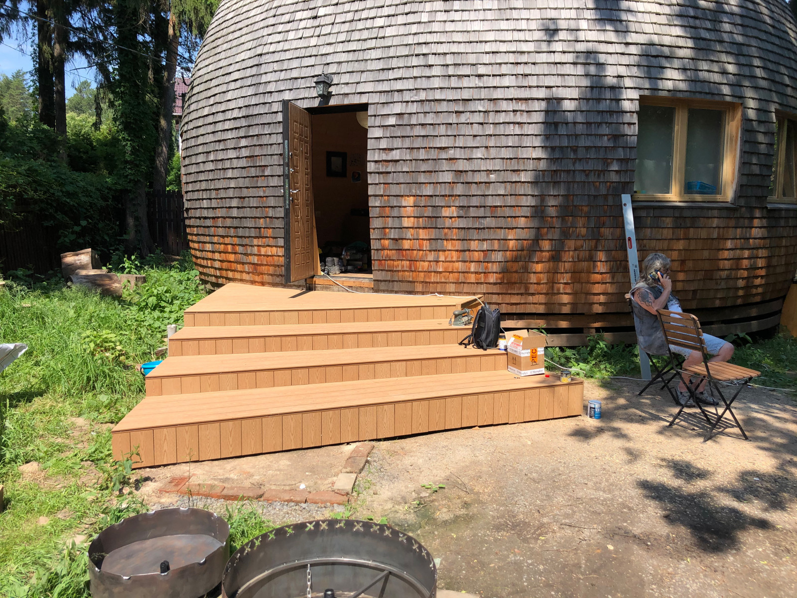 Необычная веранда (и терраса) к Необычному Дому (проект "Фазенда-лайф")