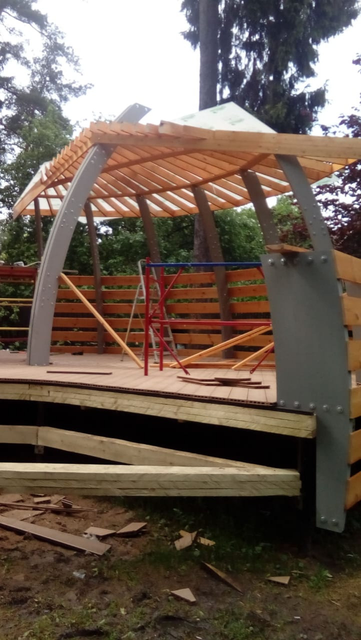 Необычная веранда (и терраса) к Необычному Дому (проект "Фазенда-лайф")