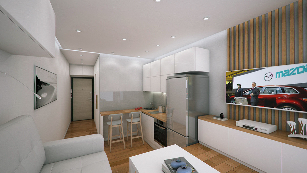 Квартира ЖК CLEVERLAND 18м2 (современный стиль)