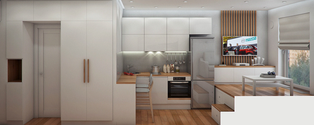 Квартира ЖК CLEVERLAND 18м2 (современный стиль)