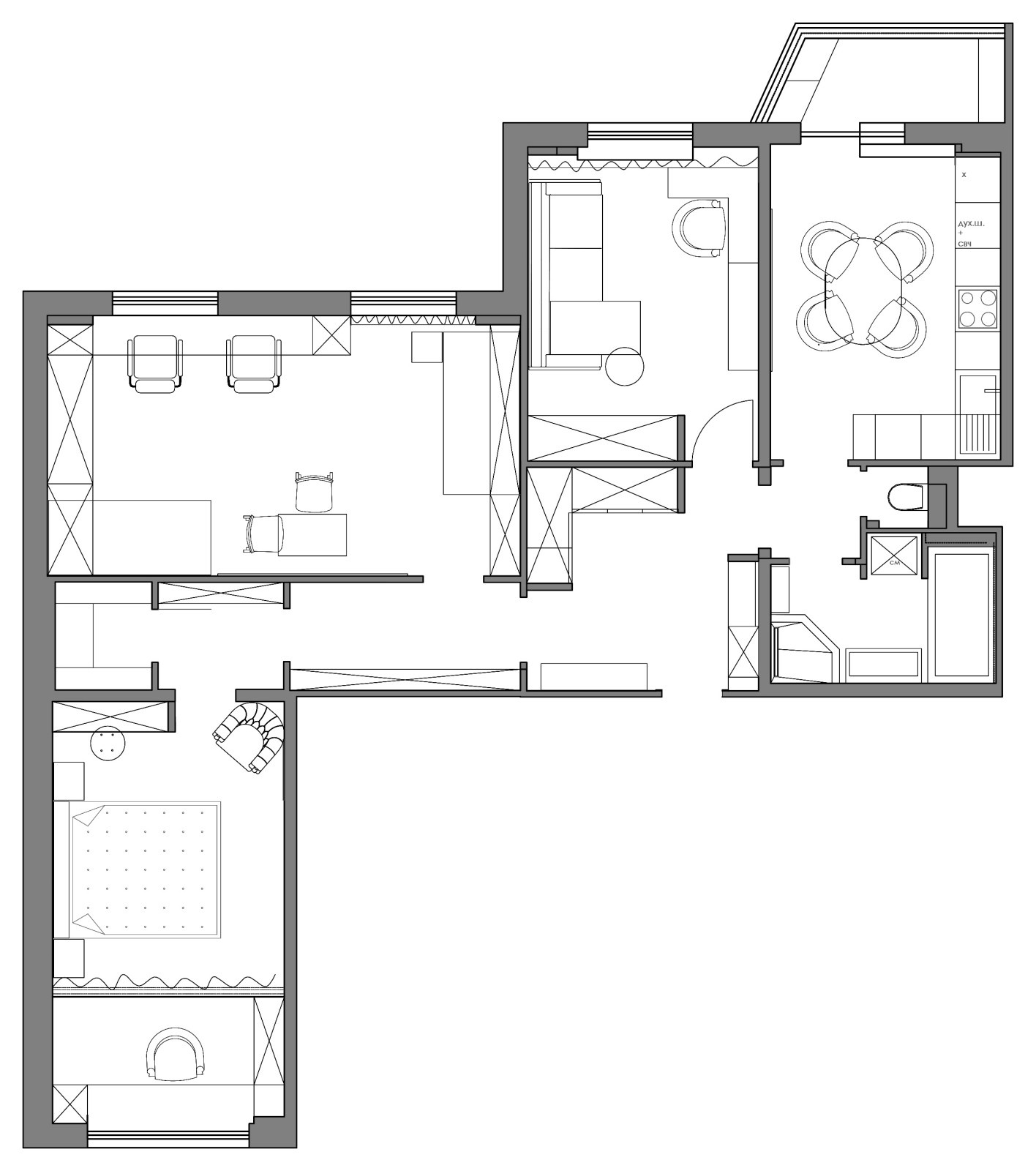 Планировка квартиры Свежий воздух