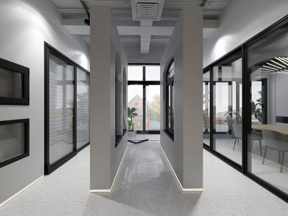 Дизайн Офис-шоурума компании iQ Fenster в Краснодаре