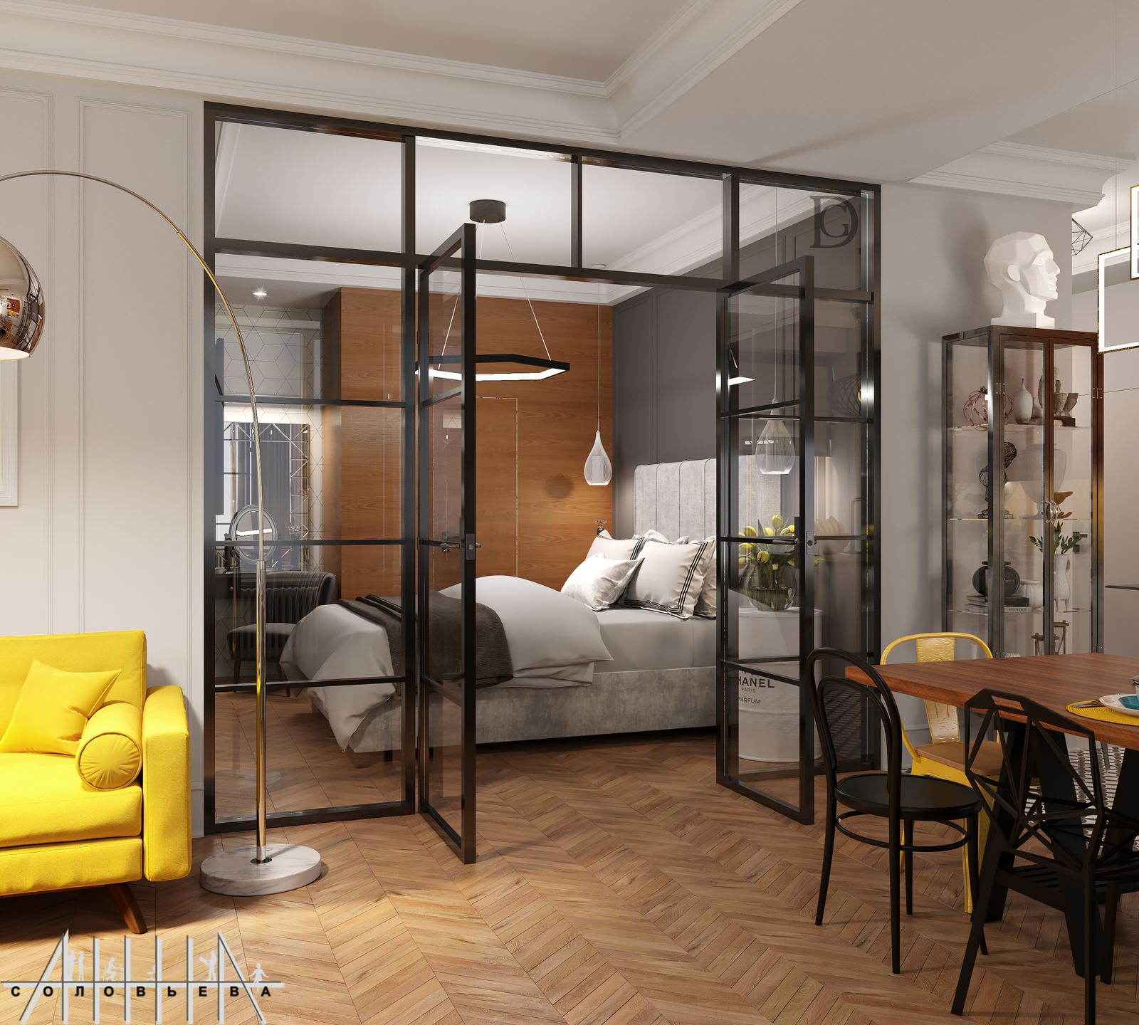 Interior design of a residential flat at Moscow