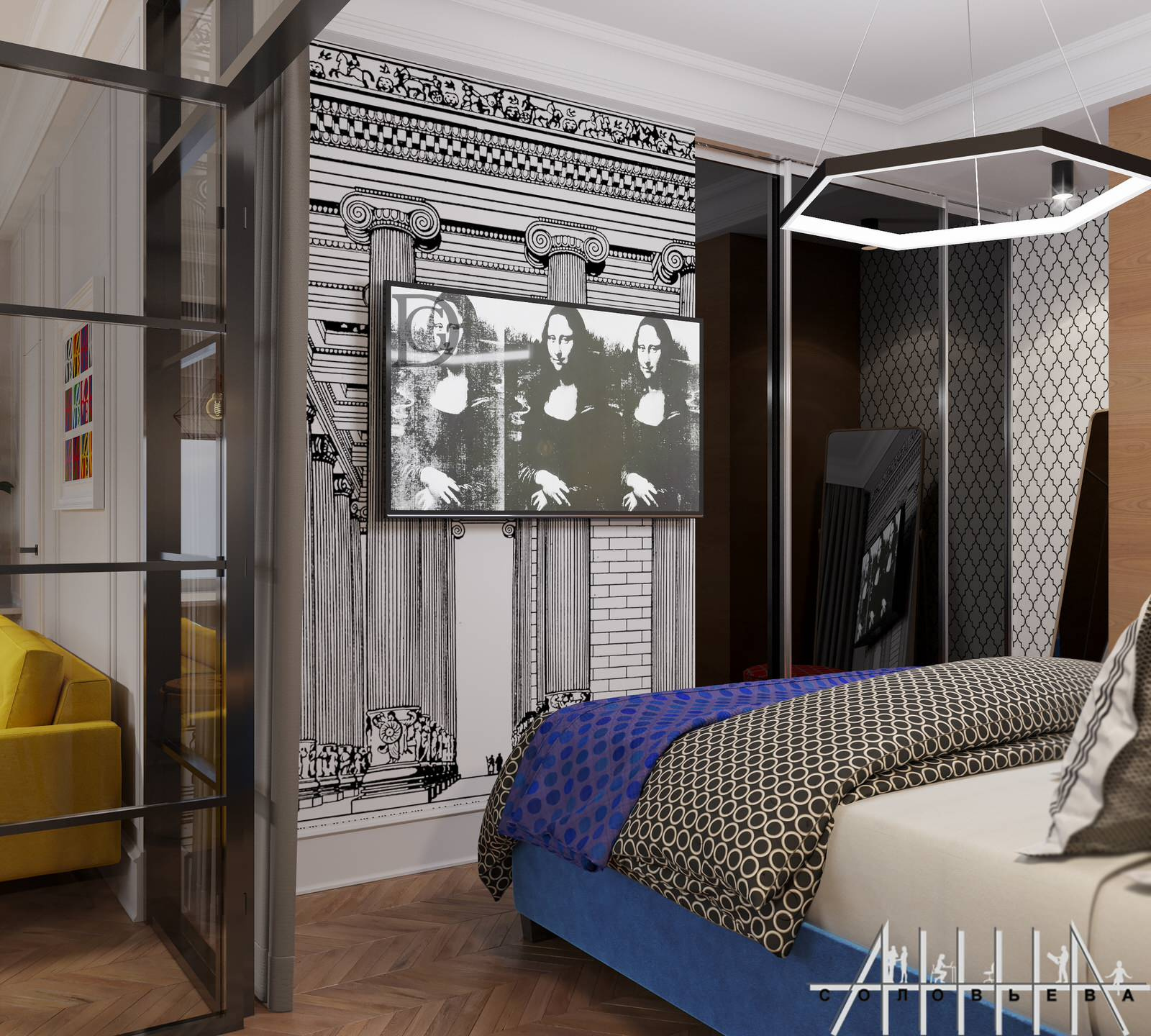 Interior design of a residential flat at Moscow
