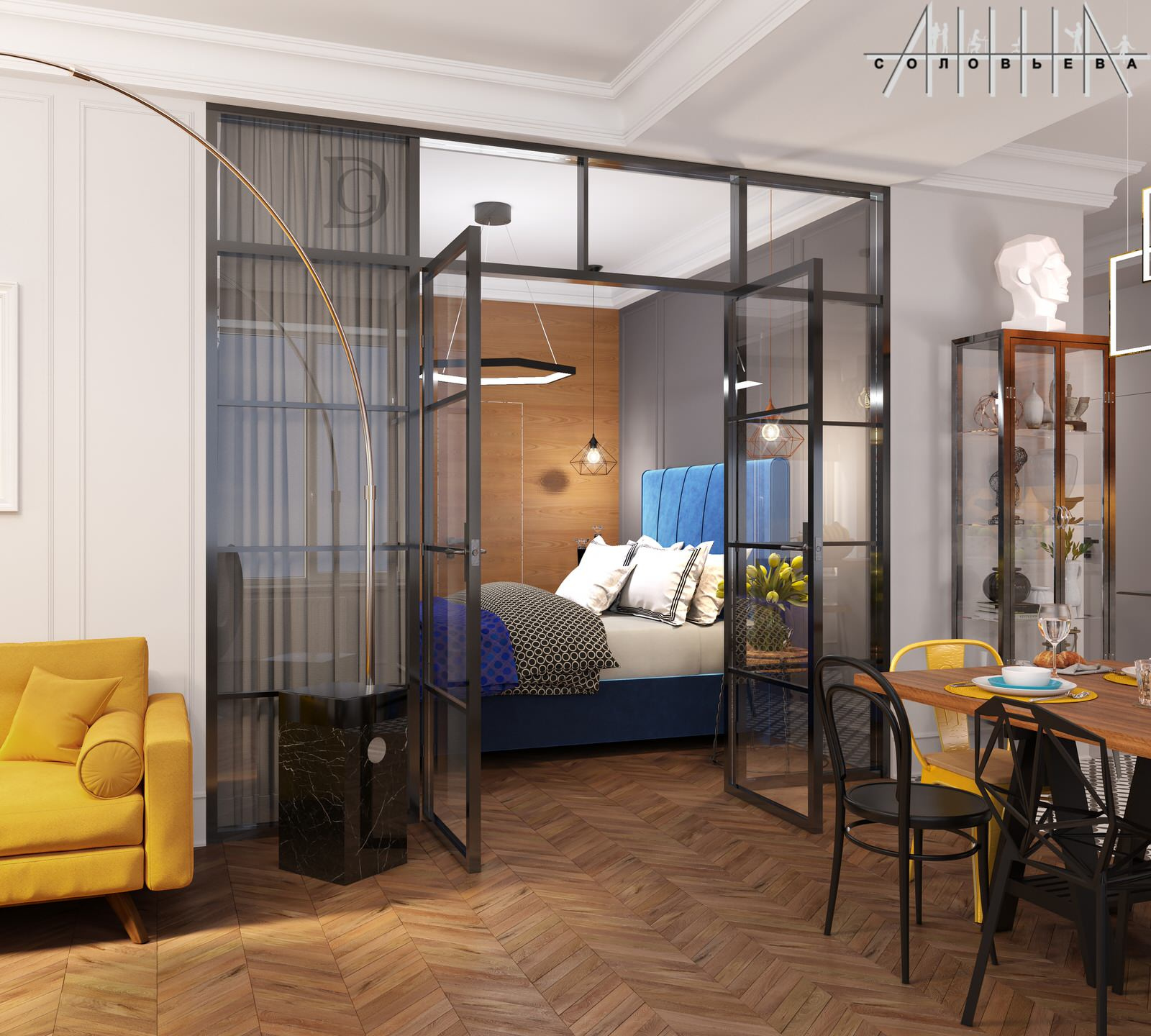 Interior design of a residential flat at Moscow