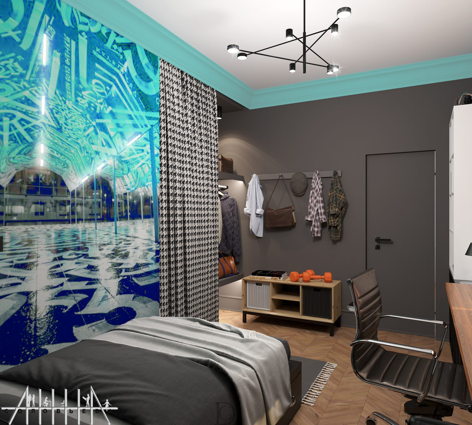 Interior design of a residential flat at Moscow