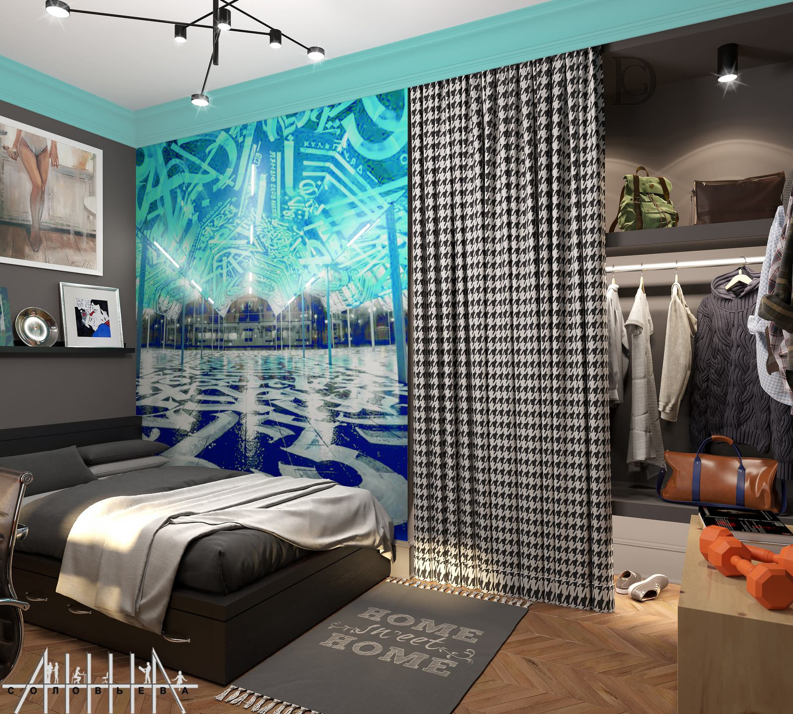 Interior design of a residential flat at Moscow