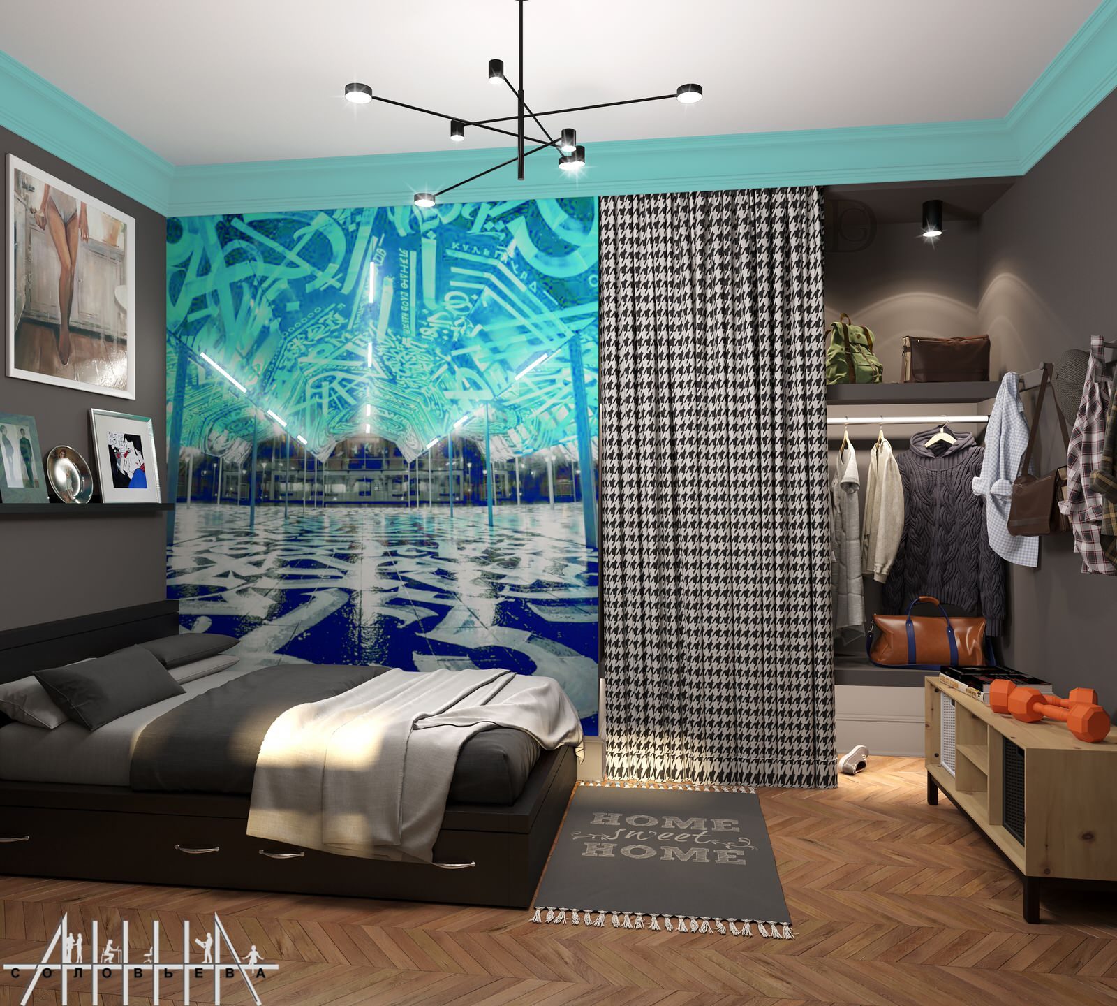 Interior design of a residential flat at Moscow