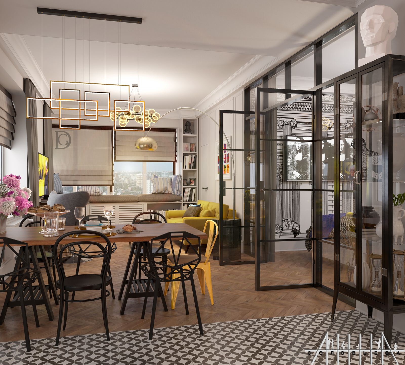 Interior design of a residential flat at Moscow