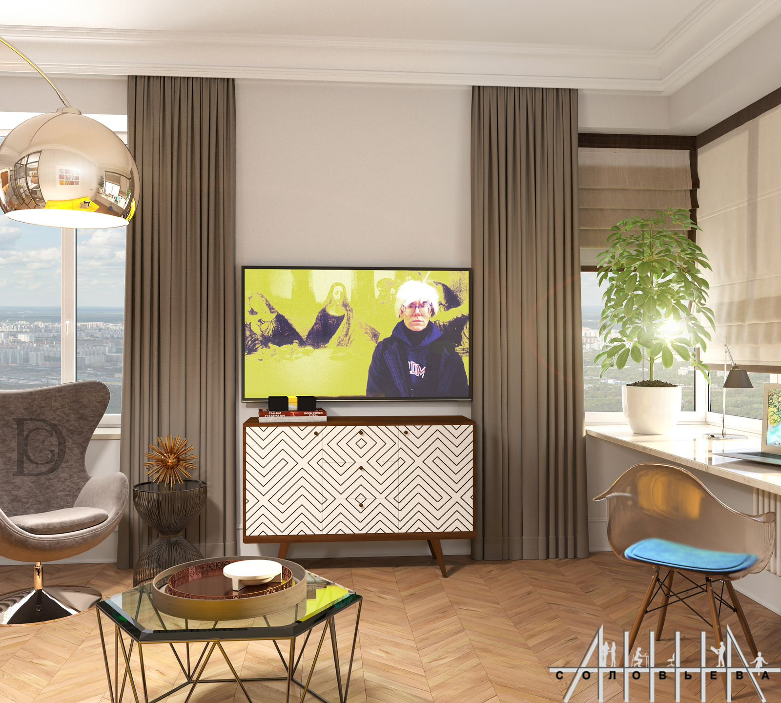 Interior design of a residential flat at Moscow