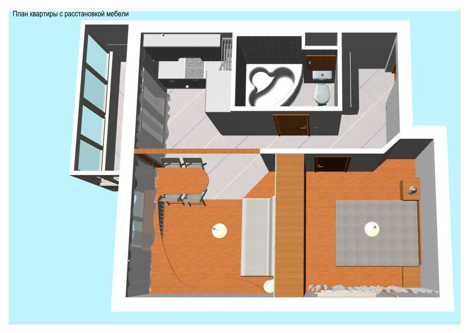 Квартира-студия в Одинцово 38 кв.м. - реализованный проект