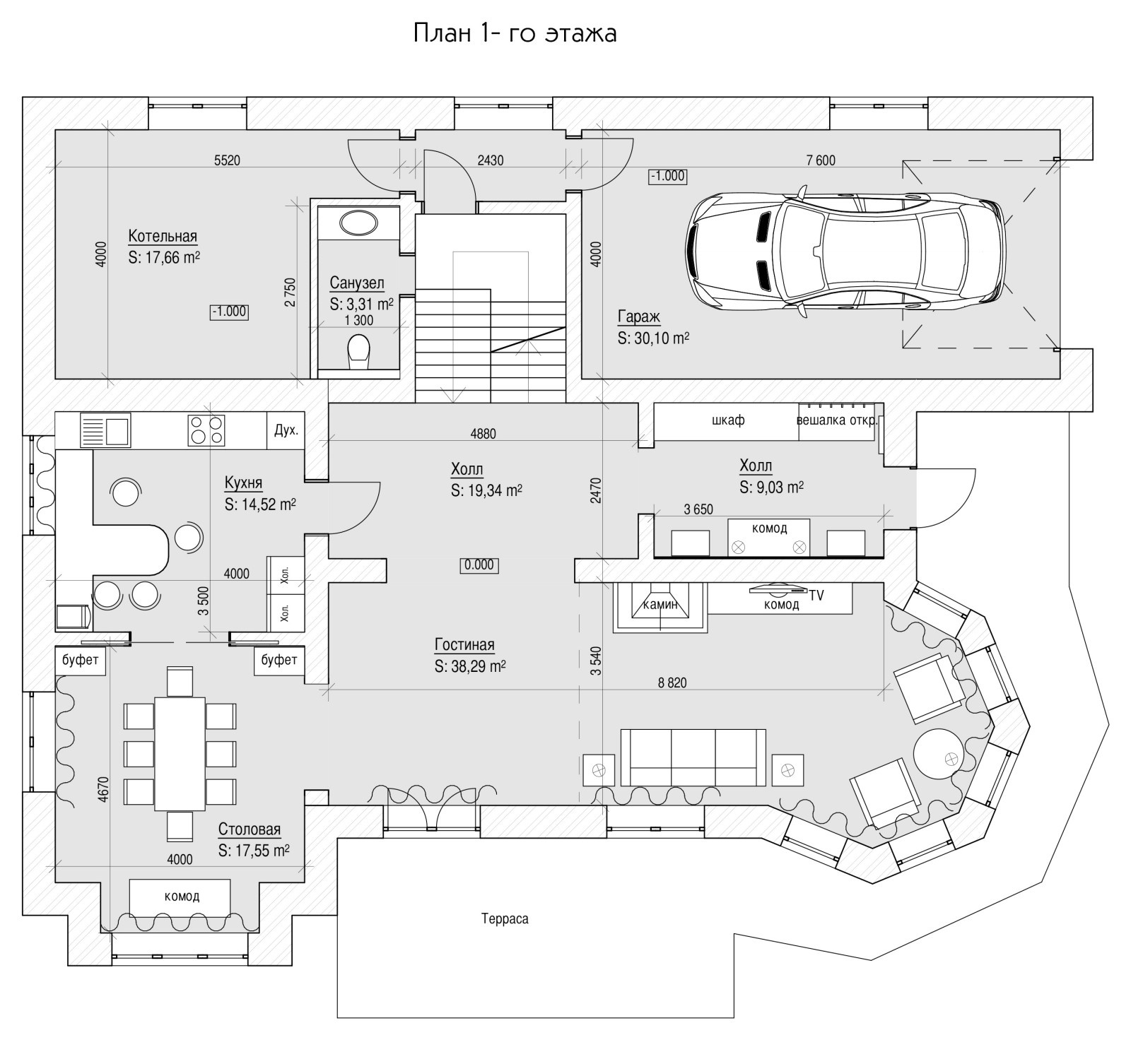 Дом на Чапаева. Площадь 460м2