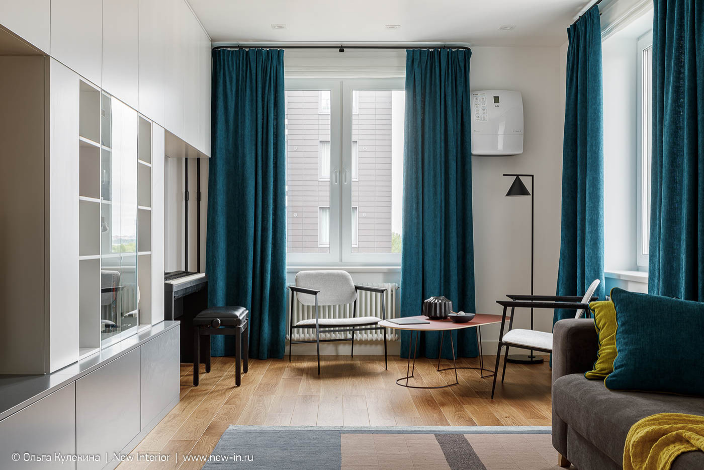 Квартира в стиле mid-century modern в ЖК Европа сити - 68 м²