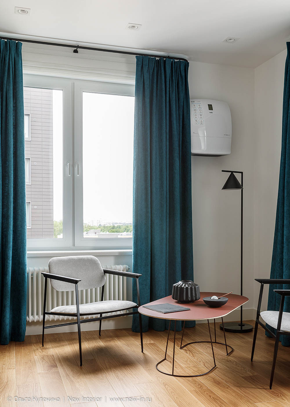 Квартира в стиле mid-century modern в ЖК Европа сити - 68 м²