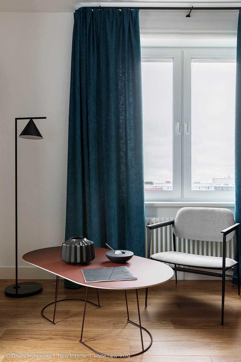 Квартира в стиле mid-century modern в ЖК Европа сити - 68 м²