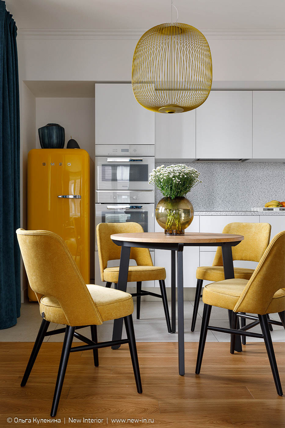 Квартира в стиле mid-century modern в ЖК Европа сити - 68 м²