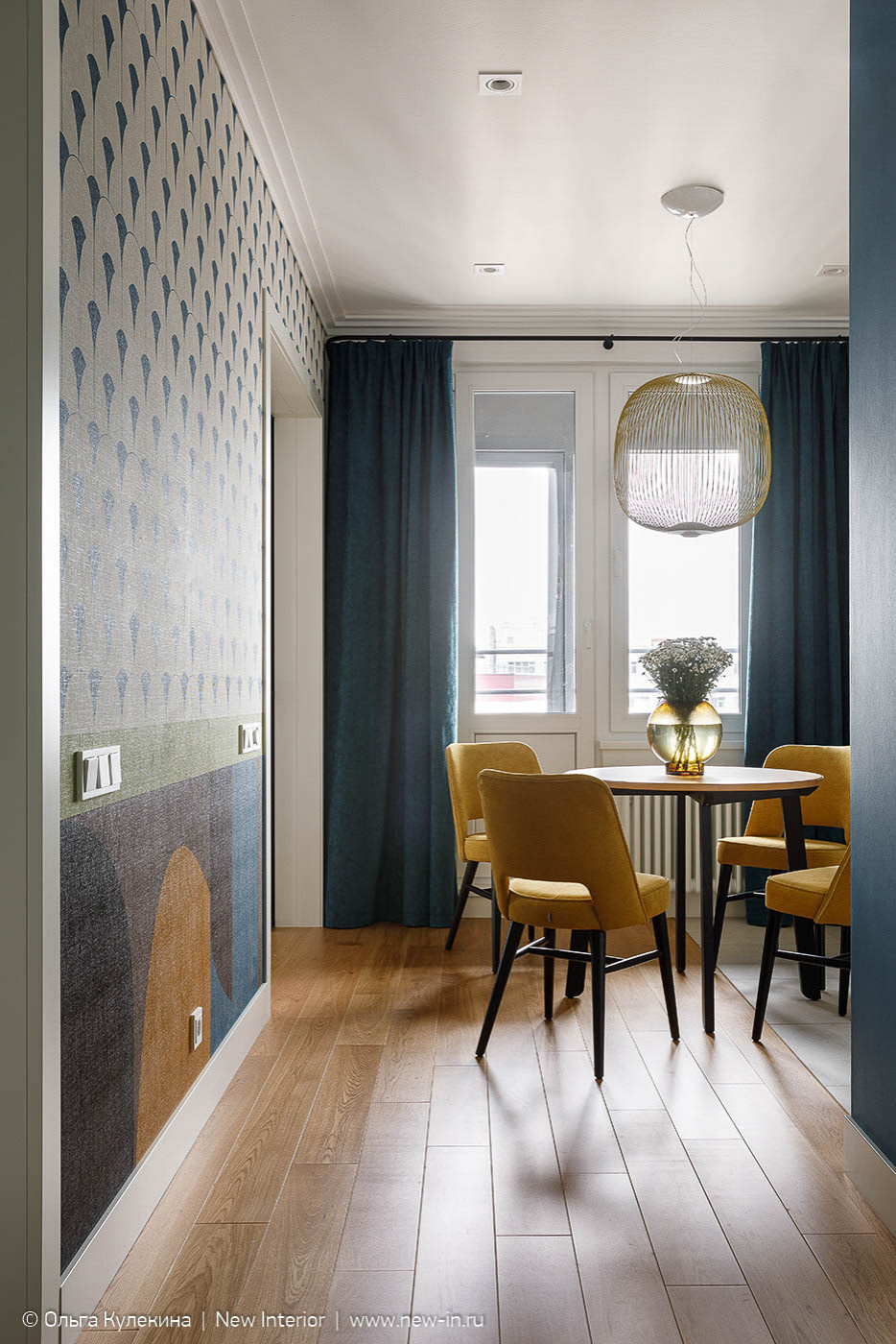 Квартира в стиле mid-century modern в ЖК Европа сити - 68 м²